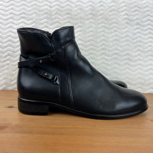 La Canadienne Womens SHARON Ankle Boots Waterproof Black Leather Size 8M - Picture 2 of 15